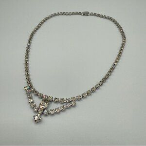 Elegant Old Hollywood Sparkly Rhinestone Necklace